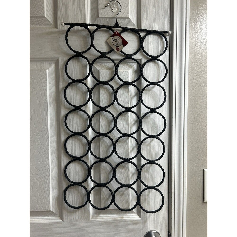 Multipurpose 28 Ring Clothing Accessory Hanger Scarves Ties Belts